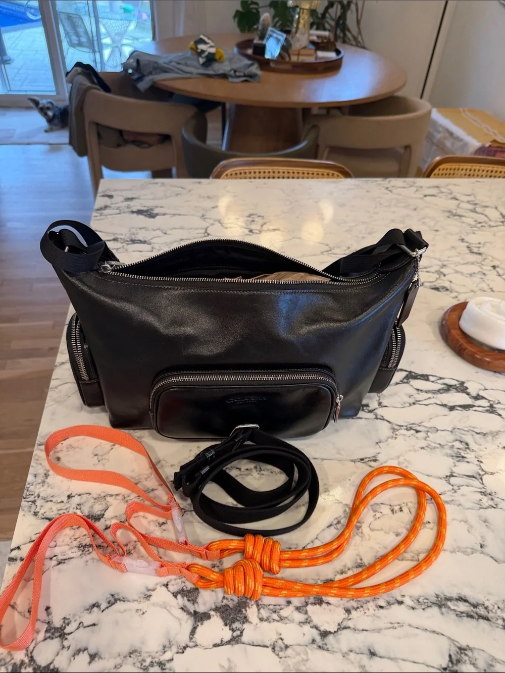 Coach Finn Black Leather Crossbody with two extra straps! - Picture 8 of 8